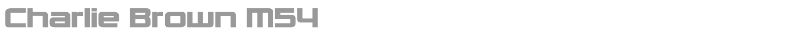 Charlie Brown M54 font preview